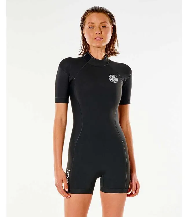 Ripcurl Dawn Patrol Womens Short Sleeve Springsuit (2022) - Black