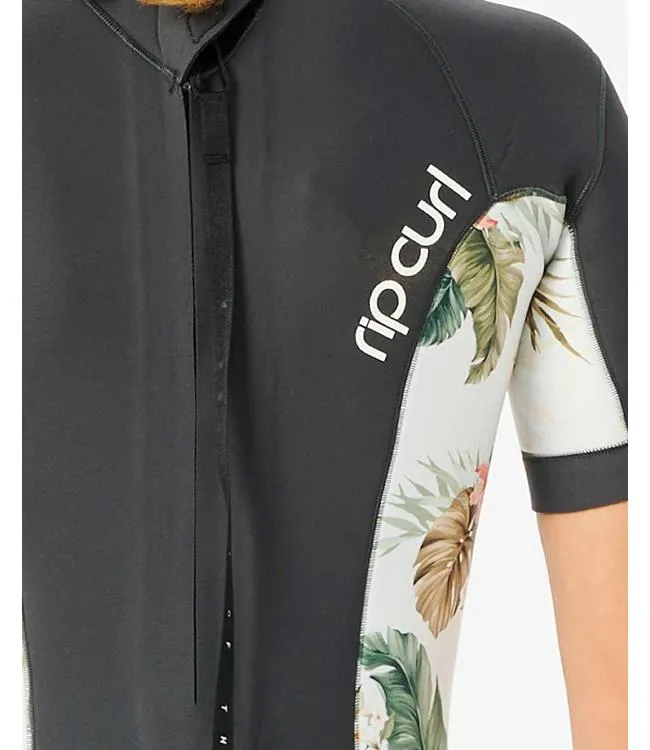 Ripcurl Dawn Patrol Womens Short Sleeve Springsuit (2023) - Charcoal