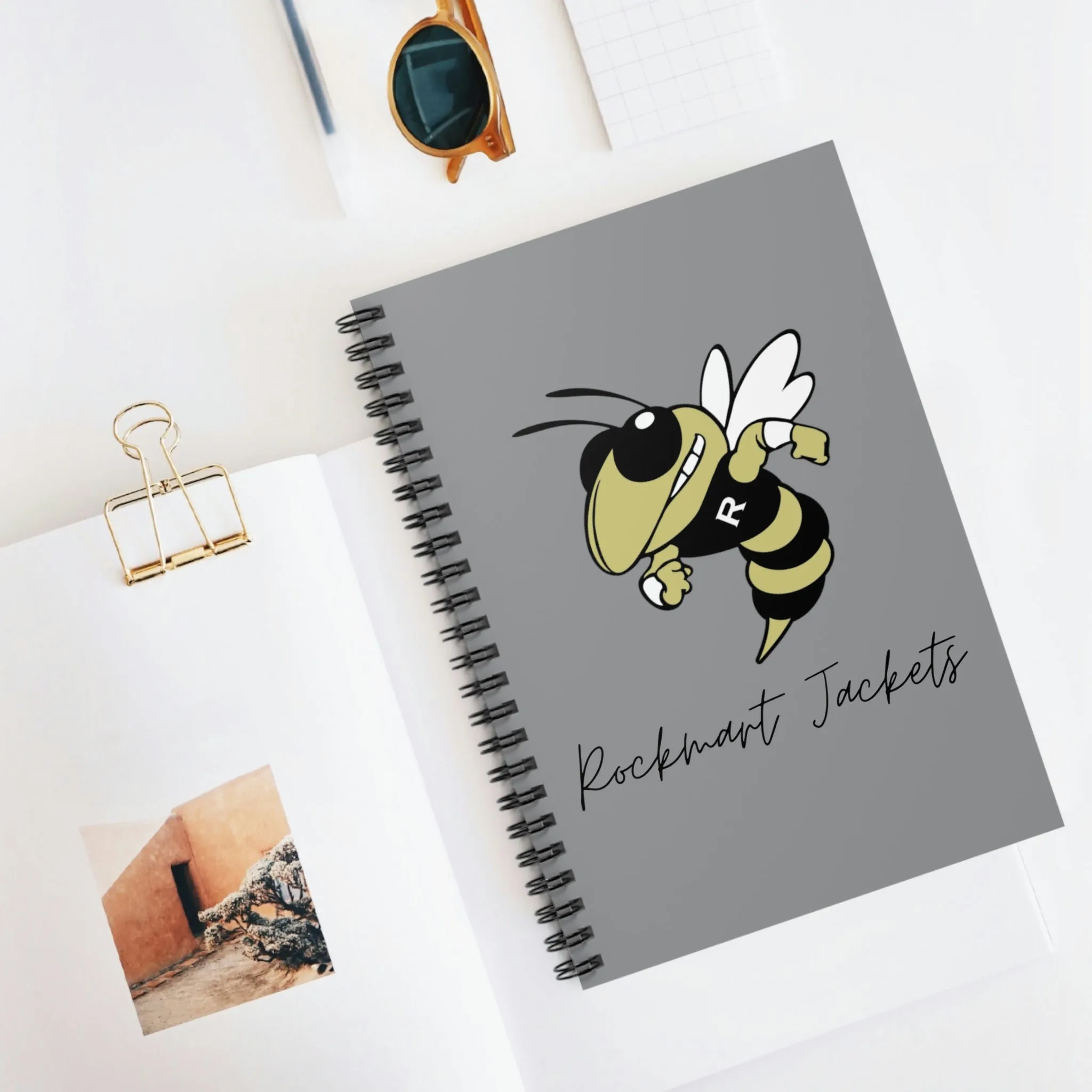 Rockmart Jackets Mascot School Spirit Spiral Notebook - Ruled Line