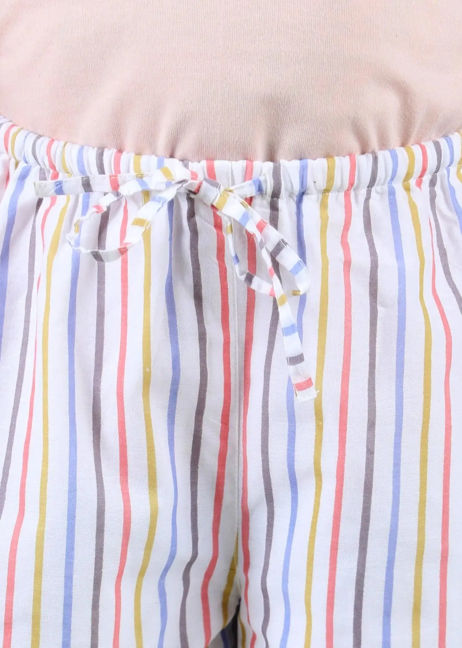 Snooze Stripes Yellow Cotton Shorts Unisex (1-14 Years)