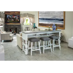 Stonegate Counter Height Console Table Set with Bar Stools