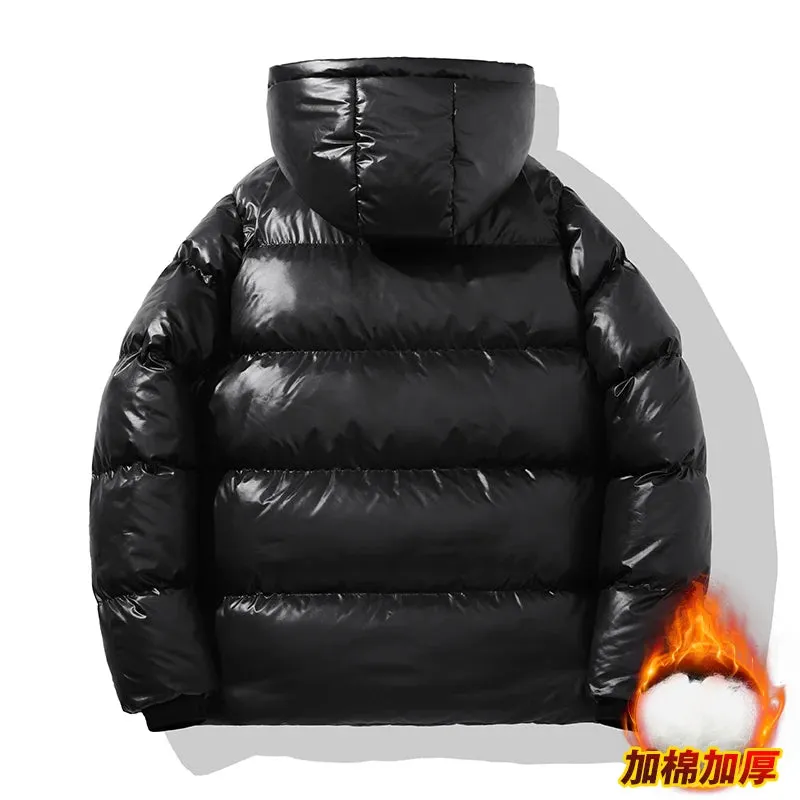 Thick Winter Jacket Warm Wool Windproof Hooded jacket Male Parkas Plus Size Fashion Man Jacket and Coat Men