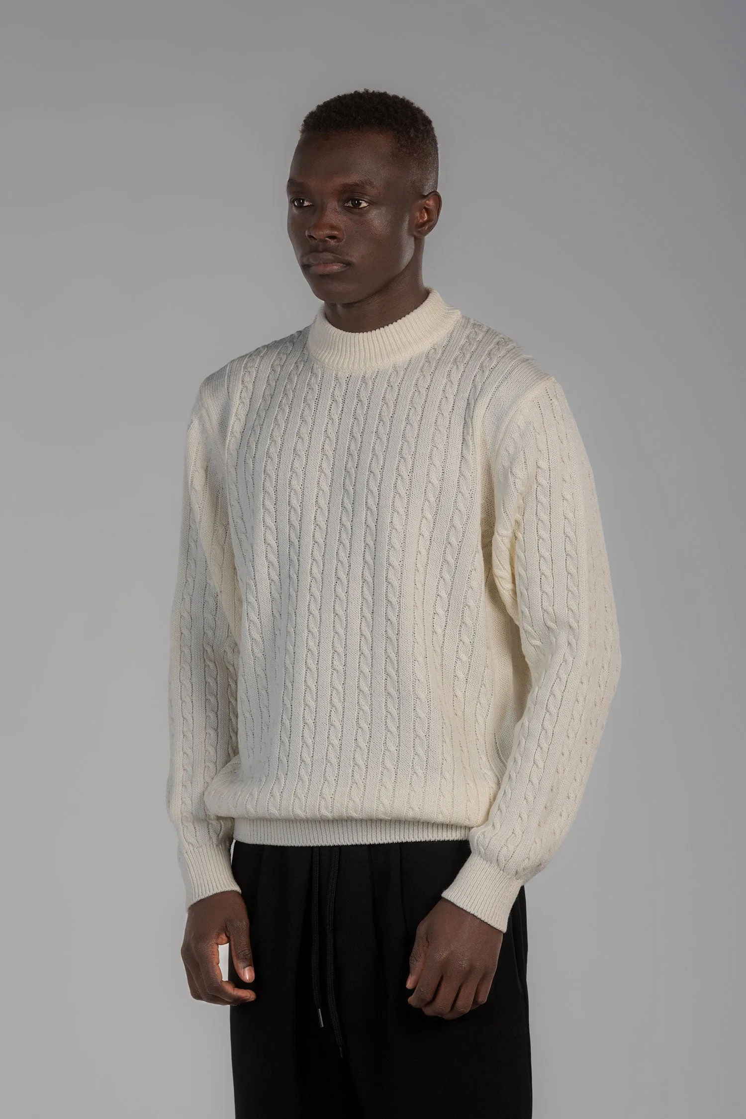 Wool Crewneck Knit Sweater (220044) - Jorindo