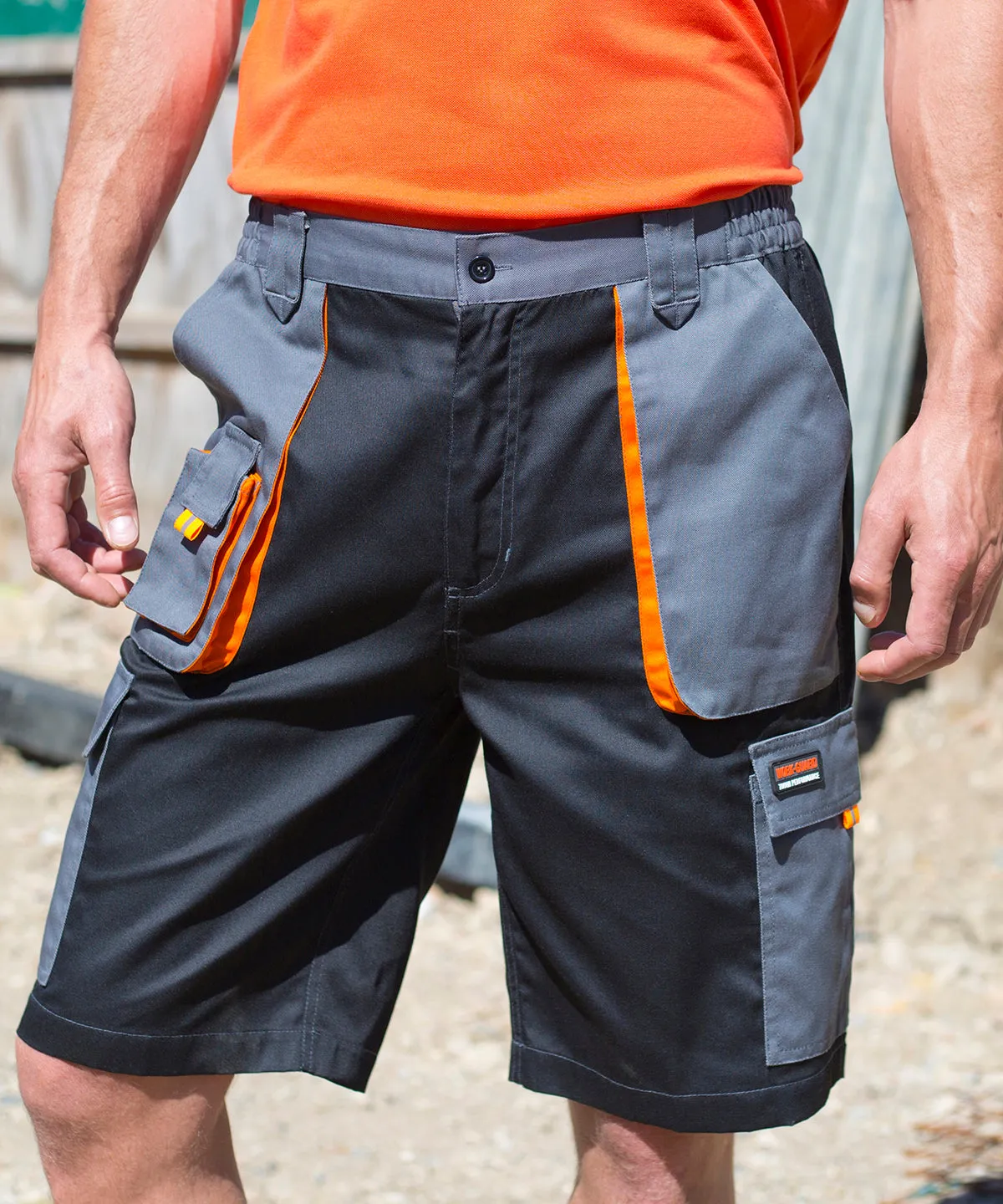 Work-Guard lite shorts | Royal/Navy/Orange